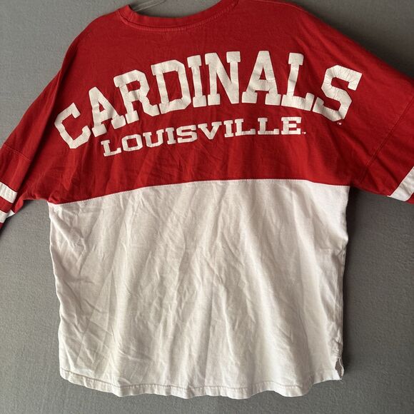 Vintage Three Squares Louisville Cardinals Long Sleeve Shirt Retro Thumb Holes M - Picture 7 of 7